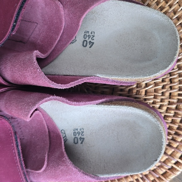 Birkenstock Women's Suede Sandals - Deep Red - Picture 5 of 7